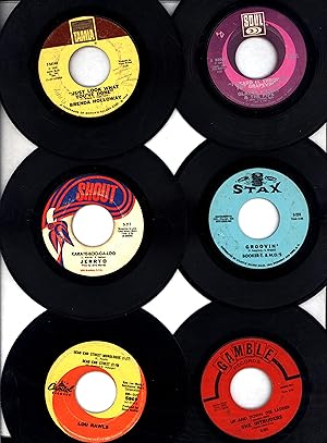 Six classic 45 rpm "single" records from the year 1967 including Brenda Holloway's "Just Look Wha...