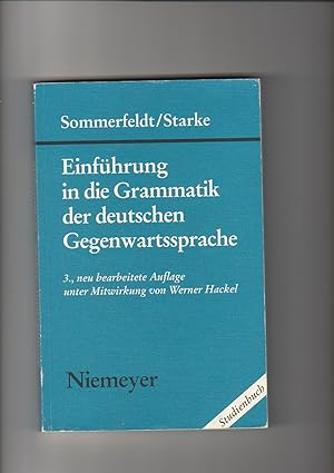 Bild des Verkufers fr Sommerfeldt, Starke, Einfhrung in die Grammatik der deutschen Gegenwartssprache zum Verkauf von sonntago DE