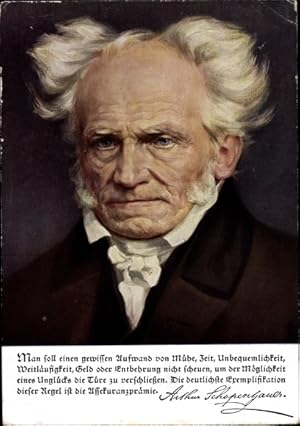 Ansichtskarte / Postkarte Philosoph Arthur Schopenhauer, Portrait, Allianz Lebensversicherungs AG...