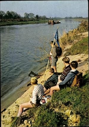 Ansichtskarte / Postkarte Pfadfinder am Mittellandkanal