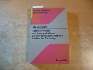 Bild des Verkufers fr Soziales Vorurteil und Kommunikation - eine sprachwissenschaftliche Analyse des Stereotyps : ein interdisziplinrer Versuch im Bereich von Linguistik, Sozialwissenschaft und Psychologie zum Verkauf von Gebrauchtbcherlogistik  H.J. Lauterbach