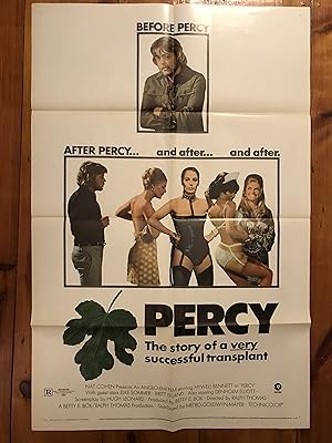 Image du vendeur pour Percy One Sheet 1971 Hywel Bennett, Denholm Elliott, Elke Sommer mis en vente par AcornBooksNH