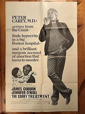 Seller image for The Carey Treatment One Sheet 1972 James Coburn, Jennifer O'Neill for sale by AcornBooksNH