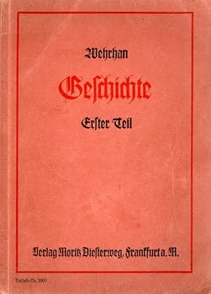 Seller image for Geschichte. Erster Teil for sale by Antiquariat Jterbook, Inh. H. Schulze