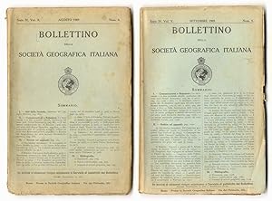 Bollettino della Società Geografica Italiana. Serie IV, vol. X. Num. 8 e num. 9. Agosto 1909 e se...