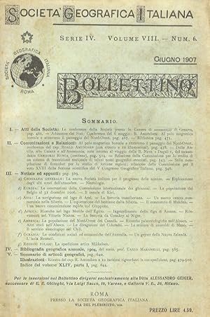 Società Geografica Italiana. Bollettino. Serie IV. Volume VIII. Num. 6. Giugno 1907.