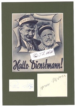 Seller image for HANS MOSER (1880-1964) �sterreichischer Komiker, Volksschauspieler; PAUL H�RBIGER (1894-1981) �sterreichischer Schauspieler for sale by Herbst-Auktionen
