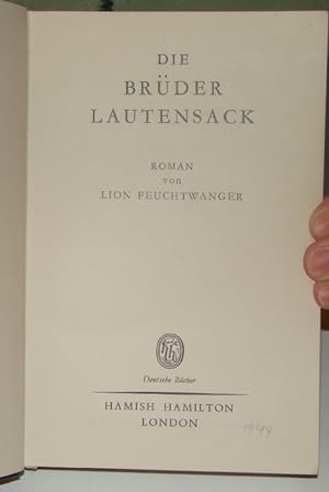Seller image for Die Brder Lautensack. Roman.(= Deutsche Bcher) for sale by Versandantiquariat Brck (VDA / ILAB)