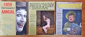 3 issues of Popular Photography Annuals - published by the Ziff-Davis Publishing Company of New Y...