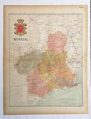 Mapa. Provincia de Murcia. Instituto Geográfico y Estadístico.