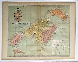 Mapa. Provincia de Islas Baleares. Instituto Geográfico y Estadistico.