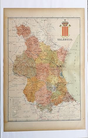 Mapa. Provincia de Valencia. Instituto Geográfico y Estadístico.