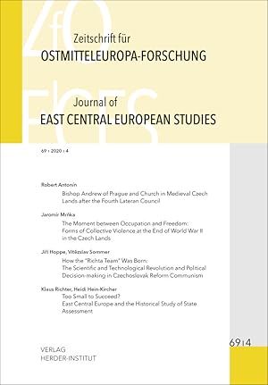 Bild des Verkufers fr Zeitschrift f ¼r Ostmitteleuropa-Forschung (ZfO) 69/4 / Journal of East Central European Studies (JECES) zum Verkauf von moluna