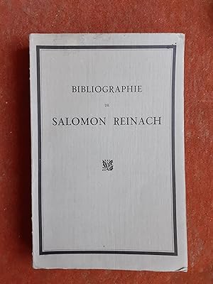 Bibliographie de Salomon Reinach (1874 - 1932)