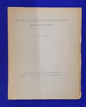 Notes on Eighteenth-Century Bookbuilding.
