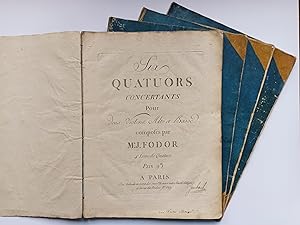 Image du vendeur pour Six Quatuors concertants pour deux violons, alto et basse. 4e Livre de Quatuor. mis en vente par Flix ALBA MALZIEU