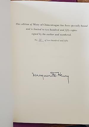 Misty of Chincoteague, Signed Limited Edition [#11 of 250 copies]