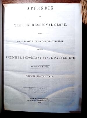Appendix to The Congressional Globe: Containing The Debates and Proceedings of the First Session,...