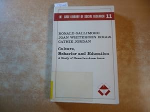 Seller image for Culture, behavior and education : A study of Hawaiian-Americans. With an introd. by Douglass R. Price-Williams and Robert B. Edgerton for sale by Gebrauchtbcherlogistik  H.J. Lauterbach