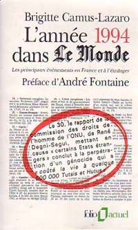 Bild des Verkufers fr L'ann?e 1994 dans Le Monde - Brigitte Camus-Lazaro zum Verkauf von Book Hmisphres