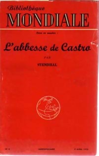 Image du vendeur pour L'abbesse de Castro et autres chroniques italiennes - Stendhal mis en vente par Book Hmisphres