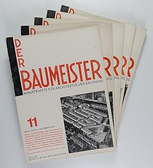 Der Baumeister. Monatshefte für Architektur und Baupraxis. 28. Jahrg., Hefte 2, 5 bis 8 und 11 (z...