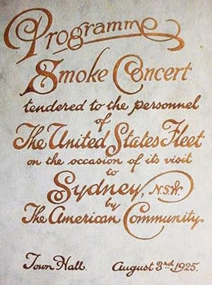 Programme / Smoke Concert / Tendered To The Personnel / Of / The United States Fleet / On The Occ...