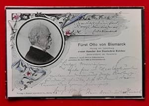 Ansichtskarte AK Fürst Otto von Bismarck. Herzog von Lauenburg erster Kanzler des Deutschen Reich...