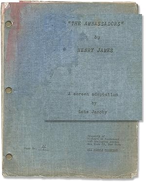 Bild des Verkufers fr The Ambassadors (Archive of three original screenplays from the 1951 television film) zum Verkauf von Royal Books, Inc., ABAA