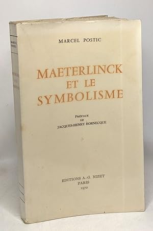 Imagen del vendedor de Maeterlinck et le symbolisme - prface de Jacques-Henry Bornecque a la venta por crealivres