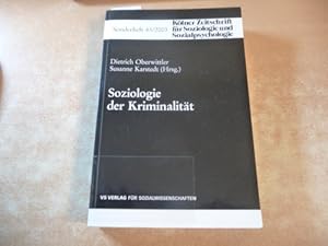 Bild des Verkufers fr Soziologie der Kriminalitt zum Verkauf von Gebrauchtbcherlogistik  H.J. Lauterbach