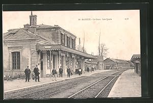 Ansichtskarte Bayeux, La Gare, Les Quais, Bahnhof