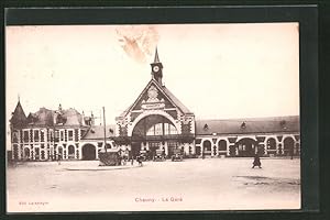 Ansichtskarte Chauny, La Gare, Bahnhof