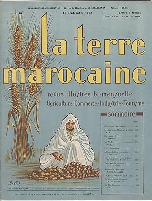"LA TERRE MAROCAINE" N°15 du 15/09/1928 / couverture illustrée par P. NÉRI