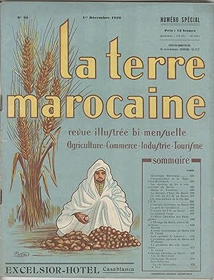 "LA TERRE MAROCAINE" N°20 du 01/12/1928 / couverture illustrée par P. NÉRI / Revue complète / NUM...