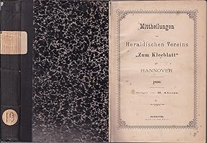 Mittheilungen des Heraldischen Vereins 'Zum Kleeblatt' in Hannover. 1890 - 1894 (I.-V. Jahrgang i...