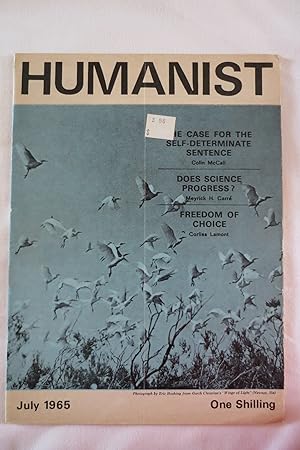 Imagen del vendedor de THE HUMANIST MAGAZINE JULY 1965 (Journal of the British Humanist Movement) a la venta por Sage Rare & Collectible Books, IOBA