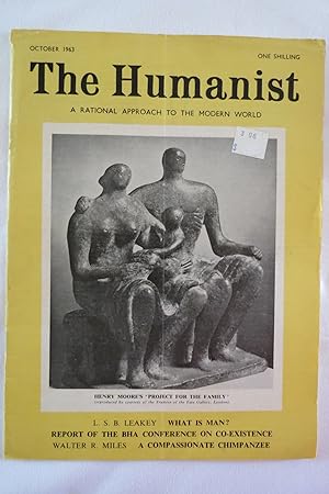 Bild des Verkufers fr THE HUMANIST MAGAZINE OCTOBER 1963 (Journal of the British Humanist Movement) zum Verkauf von Sage Rare & Collectible Books, IOBA