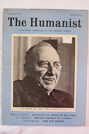 Bild des Verkufers fr THE HUMANIST MAGAZINE SEPTEMBER 1963 (Journal of the British Humanist Movement) zum Verkauf von Sage Rare & Collectible Books, IOBA