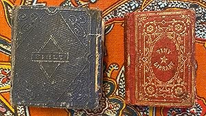 Pair of Early Victorian Era Miniature Books (Bible) (Daily Manna)