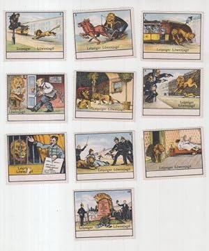 Leipziger Löwenjagd. ( Serie 1 ) Komplett mit den Bildern 1 - 10.