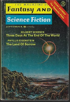 Image du vendeur pour The Magazine of FANTASY AND SCIENCE FICTION (F&SF): September, Sept. 1977 mis en vente par Books from the Crypt