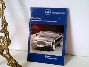 Mercedes Benz. Preisliste, Ausgabe gültig ab 11.9.1910 Personenwagen und Sonderaustattungen