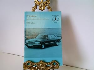 Mercedes Benz. Preisliste, Ausgabe Nr. 28, gültig ab 13.09.1979 Personenwagen und Sonderaustattungen