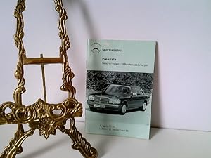 Mercedes Benz. Preisliste, Ausgabe Nr. 50, gültig ab 11.09.1987 Personenwagen und Sonderaustattungen