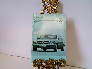 Mercedes Benz. Preisliste, Ausgabe Nr. 33, gültig ab 1.09.1981 Personenwagen und Sonderaustattungen