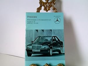 Mercedes Benz. Preisliste, Ausgabe Nr. 49, gültig ab 1.06.1987 Personenwagen und Sonderaustattungen