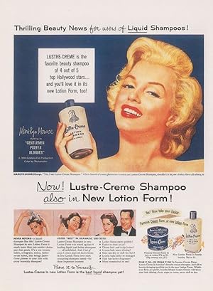 Imagen del vendedor de Marilyn Monroe Gentlemen Prefer Blondes Shampoo Advertising Postcard a la venta por Postcard Finder
