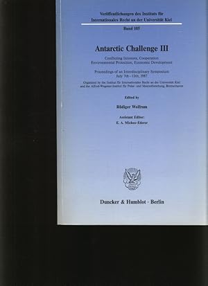 Bild des Verkufers fr Proceedings of an interdisciplinary symposium / [Symposium Antarctic Challenge] July 7th - 12th, 1987 zum Verkauf von Antiquariat Bookfarm