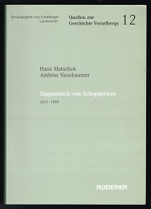 Sippenbuch von Schoppernau: 1611-1909. -